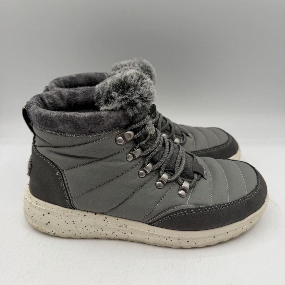 Hey Dude Brandy Boots Womens Sz 7 Grey Pull On Lined Ankle Booties‎